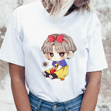 Load image into Gallery viewer, Kpop T Shirt JIN SUGA J HOPE Women JIMIN V JUNGKOOK Top Tshirt for K pop Korean Tees Funny Graphic Female T-shirt K-pop