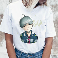 Load image into Gallery viewer, Kpop T Shirt JIN SUGA J HOPE Women JIMIN V JUNGKOOK Top Tshirt for K pop Korean Tees Funny Graphic Female T-shirt K-pop