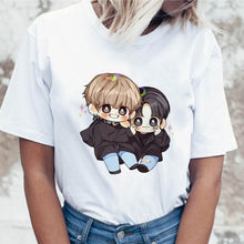 Load image into Gallery viewer, Kpop T Shirt JIN SUGA J HOPE Women JIMIN V JUNGKOOK Top Tshirt for K pop Korean Tees Funny Graphic Female T-shirt K-pop
