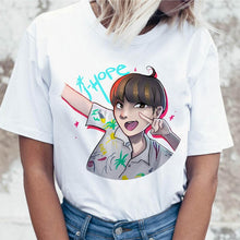 Load image into Gallery viewer, Kpop T Shirt JIN SUGA J HOPE Women JIMIN V JUNGKOOK Top Tshirt for K pop Korean Tees Funny Graphic Female T-shirt K-pop