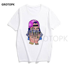 Load image into Gallery viewer, Melanin Poppin Printed Female T-shirt Short Sleeve Streetwear Summer Women Clothes 2019 Harajuku Top Graphic Tee White T Shirt