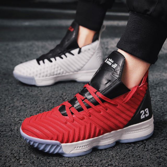 New High Top Lebron James 16 Basketball Shoes Cushion Shockproof Couple Georgetown Athletic Jordans Outdoor Sports Sneaksers