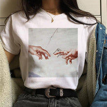 Load image into Gallery viewer, aesthetic t shirt vaporwave Michelangelo women fashion new harajuku tshirt Casual korean style Graphic hip hop t-shirt female