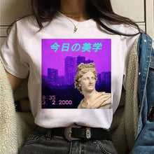 Load image into Gallery viewer, aesthetic t shirt vaporwave Michelangelo women fashion new harajuku tshirt Casual korean style Graphic hip hop t-shirt female