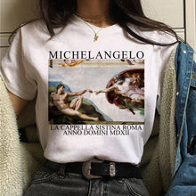 Load image into Gallery viewer, aesthetic t shirt vaporwave Michelangelo women fashion new harajuku tshirt Casual korean style Graphic hip hop t-shirt female
