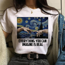 Load image into Gallery viewer, aesthetic t shirt vaporwave Michelangelo women fashion new harajuku tshirt Casual korean style Graphic hip hop t-shirt female