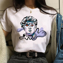 Load image into Gallery viewer, aesthetic t shirt vaporwave Michelangelo women fashion new harajuku tshirt Casual korean style Graphic hip hop t-shirt female
