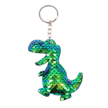 Load image into Gallery viewer, 1PCS Dolphin Star Unicorn animal Keychain Glitter Pompom Sequins Key Chain Gifts for Women  Car Bag Accessories Key Ring Jewelry
