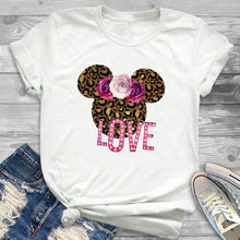 Load image into Gallery viewer, Women Fashion Graphic Flower Womens T-Shirt Cute Ear Tshirts Girl Laides Tumblr Tee Hipster Clothing Female T Shirt Print Tees