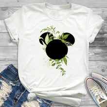 Load image into Gallery viewer, Women Fashion Graphic Flower Womens T-Shirt Cute Ear Tshirts Girl Laides Tumblr Tee Hipster Clothing Female T Shirt Print Tees