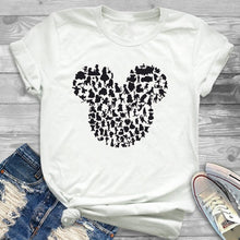 Load image into Gallery viewer, Women Fashion Graphic Flower Womens T-Shirt Cute Ear Tshirts Girl Laides Tumblr Tee Hipster Clothing Female T Shirt Print Tees