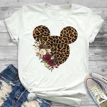 Load image into Gallery viewer, Women Fashion Graphic Flower Womens T-Shirt Cute Ear Tshirts Girl Laides Tumblr Tee Hipster Clothing Female T Shirt Print Tees