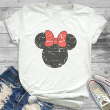Load image into Gallery viewer, Women Fashion Graphic Flower Womens T-Shirt Cute Ear Tshirts Girl Laides Tumblr Tee Hipster Clothing Female T Shirt Print Tees