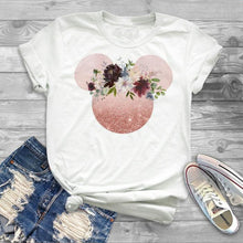 Load image into Gallery viewer, Women Fashion Graphic Flower Womens T-Shirt Cute Ear Tshirts Girl Laides Tumblr Tee Hipster Clothing Female T Shirt Print Tees