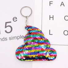 Load image into Gallery viewer, 1PCS Dolphin Star Unicorn animal Keychain Glitter Pompom Sequins Key Chain Gifts for Women  Car Bag Accessories Key Ring Jewelry