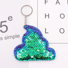 Load image into Gallery viewer, 1PCS Dolphin Star Unicorn animal Keychain Glitter Pompom Sequins Key Chain Gifts for Women  Car Bag Accessories Key Ring Jewelry