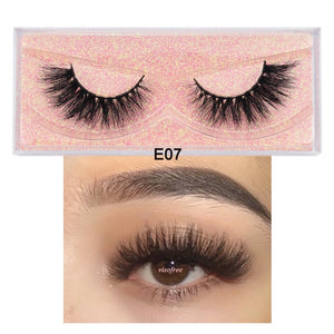 Visofree Mink Eyelashes 100% Cruelty free Handmade 3D Mink Lashes Full Strip Lashes Soft False Eyelashes Makeup  Lashes E11