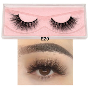 Visofree Mink Eyelashes 100% Cruelty free Handmade 3D Mink Lashes Full Strip Lashes Soft False Eyelashes Makeup  Lashes E11