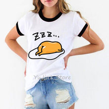 Load image into Gallery viewer, Five more minutes funny sleeping lazy egg print graphic t shirts women Gudetama tshirt tee shirt femme camisas mujer top clothes