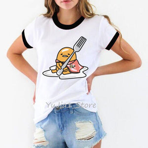 Five more minutes funny sleeping lazy egg print graphic t shirts women Gudetama tshirt tee shirt femme camisas mujer top clothes