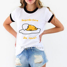 Load image into Gallery viewer, Five more minutes funny sleeping lazy egg print graphic t shirts women Gudetama tshirt tee shirt femme camisas mujer top clothes