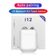 Load image into Gallery viewer, True Wireless Stereo Earbuds i12 TWS Bluetooth Earphone Mini Wireless Headphones Touch Headset fone de ouvido PK i7s i9s i11