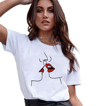 Load image into Gallery viewer, ZOGANKI Women Casual T Shirt Funny Cartoon Print Tops Tee Summer Short Sleeve Tee Shirts Female Graphic T-shirt Tops