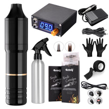 Load image into Gallery viewer, Solong Professional Tattoo Hybrid Tattoo Pen Rotary Tattoo Machine Needle Cartridges with DC5.5 Jack Tattoo Artists EM128