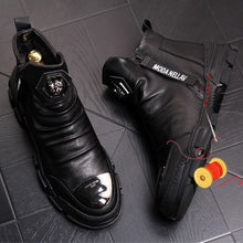 Load image into Gallery viewer, New Handmade Ankle Boots for Young Men Genuine Leather Fashion Snow Boots Super Quality Men Brand Designer Shoes 5#20/10D50