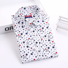 Load image into Gallery viewer, Dioufond White Navy Lips Print Women Blouses Long Sleeve Ladies Office Blouse Shirt  Casual Button Down Blusa 2017 Spring