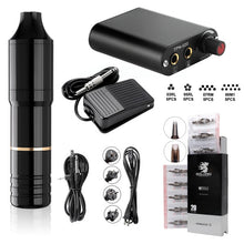 Load image into Gallery viewer, Solong Professional Tattoo Hybrid Tattoo Pen Rotary Tattoo Machine Needle Cartridges with DC5.5 Jack Tattoo Artists EM128