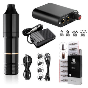 Solong Professional Tattoo Hybrid Tattoo Pen Rotary Tattoo Machine Needle Cartridges with DC5.5 Jack Tattoo Artists EM128