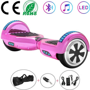 6.5 Inch Self-Balancing Scooters Cheap LED Electric Scooters Two Wheels Balance Skateboard Hoverboard Bluetooth+Remote Key+Bag