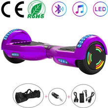 Load image into Gallery viewer, 6.5 Inch Self-Balancing Scooters Cheap LED Electric Scooters Two Wheels Balance Skateboard Hoverboard Bluetooth+Remote Key+Bag