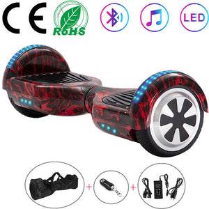 6.5 Inch Self-Balancing Scooters Cheap LED Electric Scooters Two Wheels Balance Skateboard Hoverboard Bluetooth+Remote Key+Bag