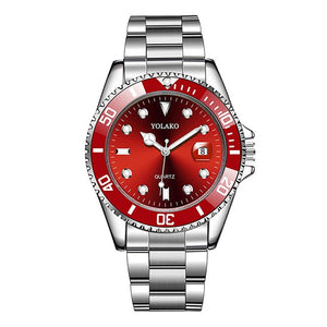 Luxury Brand Mens Rolexable Watch Quartz Wristwatches Fashion Casual Men Stainless Steel Waterproof Date Male Clock reloj hombre