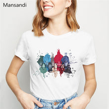Load image into Gallery viewer, watercolor red Nail Polish tshirt women clothes 2019 summer tops tee shirt femme vogue funny t shirts camiseta mujer streetwear