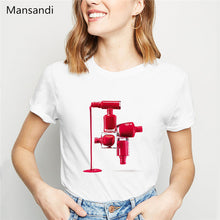 Load image into Gallery viewer, watercolor red Nail Polish tshirt women clothes 2019 summer tops tee shirt femme vogue funny t shirts camiseta mujer streetwear