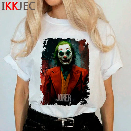 Joker Harajuku Joaquin Phoenix T Shirt Women Horror Hot Movie Ullzang T-shirt 90s Graphic Funny Tshirt Streetwear Top Tee Female