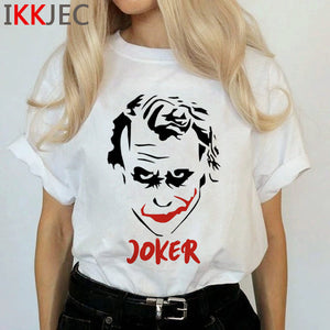 Joker Harajuku Joaquin Phoenix T Shirt Women Horror Hot Movie Ullzang T-shirt 90s Graphic Funny Tshirt Streetwear Top Tee Female