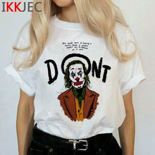 Load image into Gallery viewer, Joker Harajuku Joaquin Phoenix T Shirt Women Horror Hot Movie Ullzang T-shirt 90s Graphic Funny Tshirt Streetwear Top Tee Female