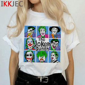 Joker Harajuku Joaquin Phoenix T Shirt Women Horror Hot Movie Ullzang T-shirt 90s Graphic Funny Tshirt Streetwear Top Tee Female