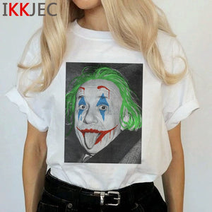 Joker Harajuku Joaquin Phoenix T Shirt Women Horror Hot Movie Ullzang T-shirt 90s Graphic Funny Tshirt Streetwear Top Tee Female
