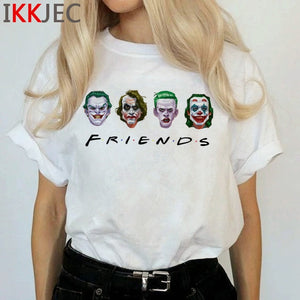 Joker Harajuku Joaquin Phoenix T Shirt Women Horror Hot Movie Ullzang T-shirt 90s Graphic Funny Tshirt Streetwear Top Tee Female