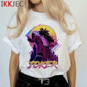 Joker Harajuku Joaquin Phoenix T Shirt Women Horror Hot Movie Ullzang T-shirt 90s Graphic Funny Tshirt Streetwear Top Tee Female