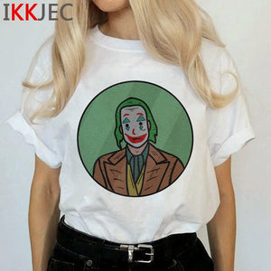 Joker Harajuku Joaquin Phoenix T Shirt Women Horror Hot Movie Ullzang T-shirt 90s Graphic Funny Tshirt Streetwear Top Tee Female