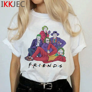Joker Harajuku Joaquin Phoenix T Shirt Women Horror Hot Movie Ullzang T-shirt 90s Graphic Funny Tshirt Streetwear Top Tee Female