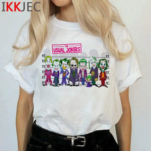 Joker Harajuku Joaquin Phoenix T Shirt Women Horror Hot Movie Ullzang T-shirt 90s Graphic Funny Tshirt Streetwear Top Tee Female