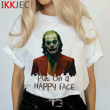 Load image into Gallery viewer, Joker Harajuku Joaquin Phoenix T Shirt Women Horror Hot Movie Ullzang T-shirt 90s Graphic Funny Tshirt Streetwear Top Tee Female