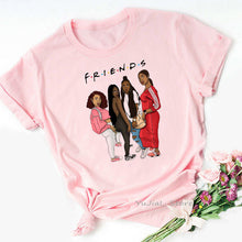 Load image into Gallery viewer, Vogue FRIENDS Tshirt femme Letter print graphic tees women melanin black girl Friends TV Show t-shirt Christmas cute pink tshirt